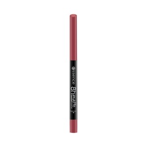 ESSENCE 8H matte tono 19 Burgundy bestie, burdeos intenso Perfilador de labios impermeable, textura suave.