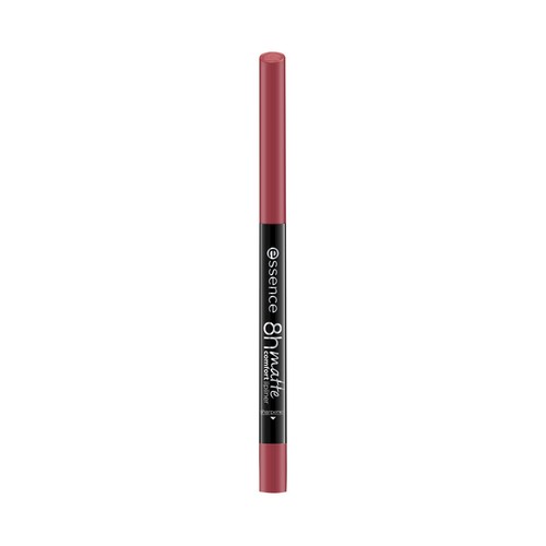 ESSENCE 8H matte tono 19 Burgundy bestie, burdeos intenso Perfilador de labios impermeable, textura suave.