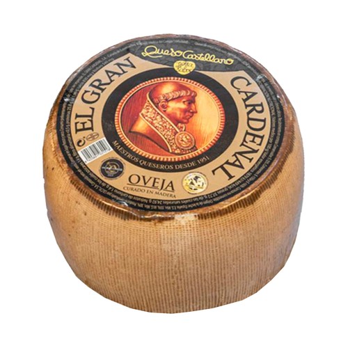 EL GRAN CARDENAL Etiqueta Negra Queso de oveja mini curado en madera, mini.