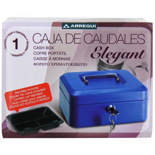 Caja de caudales con sistema de apertura y cierre de llave, 152x80mm. ARREGUI T1.