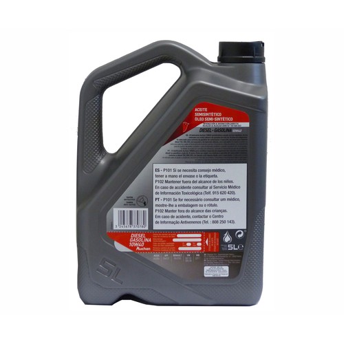 Aceite semi sintético 5L para motores gasolina y diésel, AUCHAN