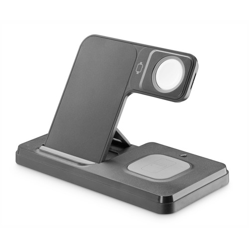 Base de carga CELLULARLINE WIRESTAND3IN1FBK 3 en 1, 15W smartphone, 5W auriculares