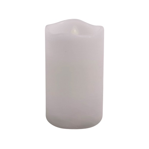 Vela cilíndrica LED, color blanco, ACTUEL.