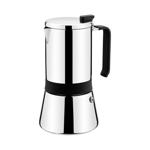 Cafetera italiana Aroma de acero inoxidable, 4 tazas, MONIX.