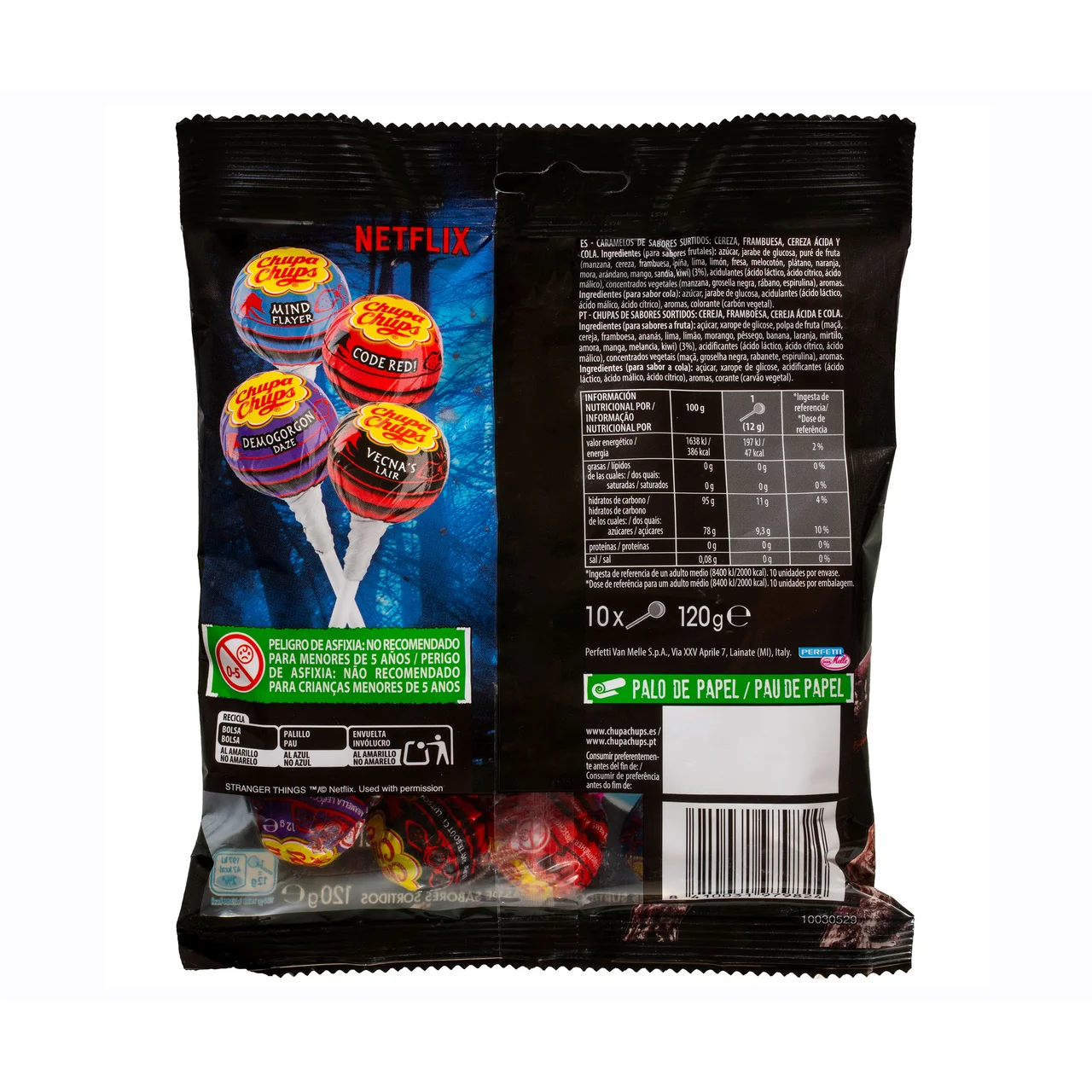 Caramelo con palo Strangers up-side down 120 g.