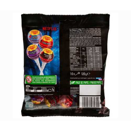 CHUPA CHUPS Caramelo con palo Strangers up-side down 120 g.