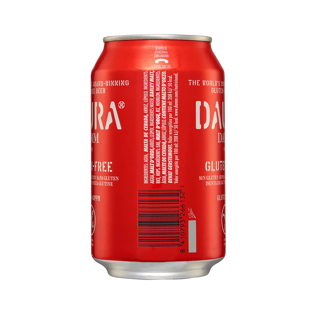 DAURA Cerveza sin gluten DAURA DAMM lata de 33 cl.