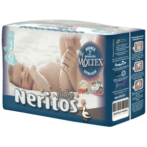 NERITOS BABY By Moltex Pañales talla 2 (3-6 kg) 42 uds.