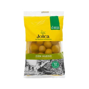 Imagen de JOLCA Aceitunas verdes manzanilla fina con hueso JOLCA pack de 3 bolsas de 65 g..