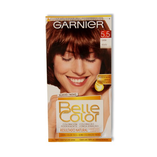Tinte de pelo color caoba, tono 5.5 GARNIER Belle color.