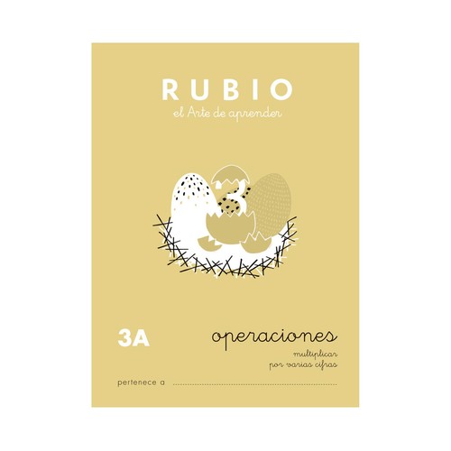 Operaciones 3A, multiplicar por varias cifras, 8-9 años RUBIO.