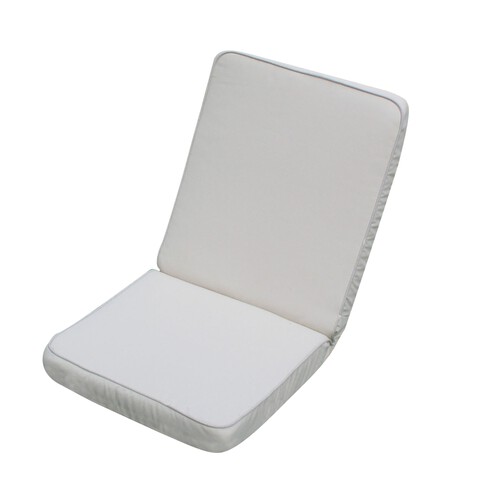 Cojín para silla multiposición de color blanco, desenfundable y de 88x42x6 cm PRODUCTO ALCAMPO.