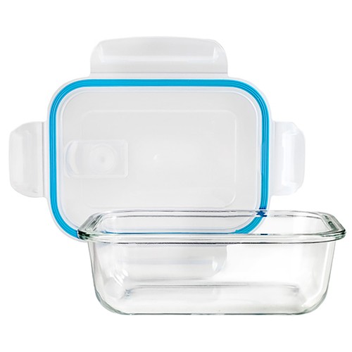 Hermético borosilicato rectangular 1500ml. AIR VENT