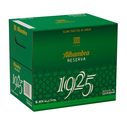 Cerveza ALHAMBRA RESERVA 1925 botella 12 uds. x 33 cl.