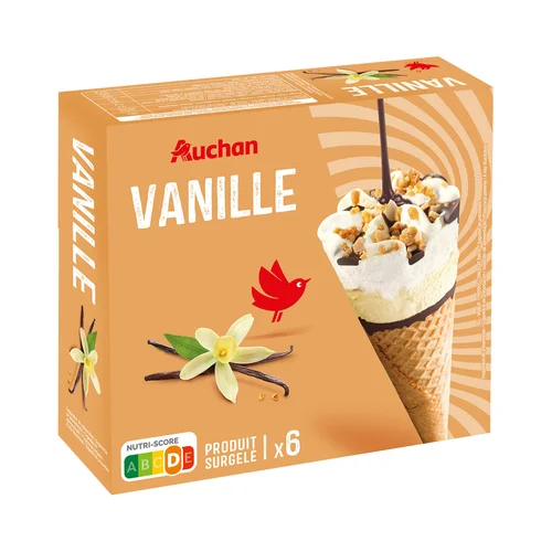 PRODUCTO ECONOMICO ALCAMPO Conos de helado de vainilla 8 x 120 ml.
