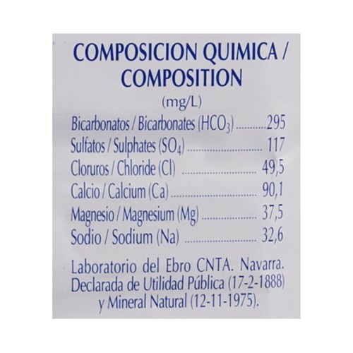 FONTECABRAS Agua mineral garrafa de 5 l.