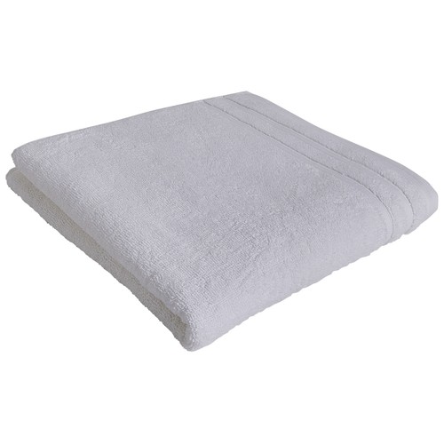 Toalla de ducha 100% algodón color blanco, densidad de 500g/m², ACTUEL.
