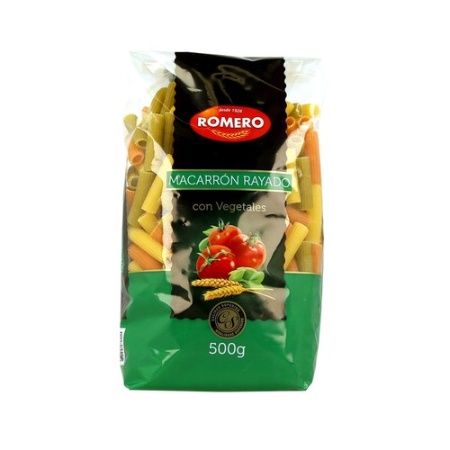 ROMERO Pasta macarrones 3 sabores ROMERO 500 gr