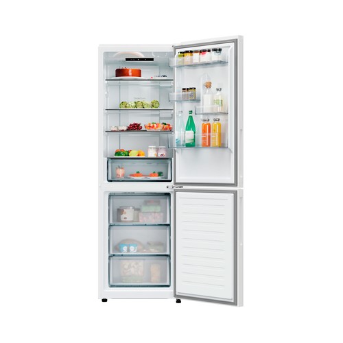Frigorífico combi 185cm CANDY CNCQ2T618AW color blanco, NO FROST, clasificación energética: A, H: 185cm, A: 59,5cm, F: 66,7cm, capacidad total: 355L.