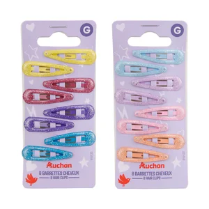 PRODUCTO ALCAMPO Pasadores (clips) de pelo de divertidos colores 8 uds.