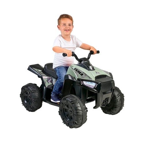Quad camuflaje Boxer eléctrico con batería 12V Litio +6 Años FEBER