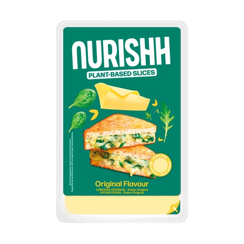 NURISHH Especialidad vegana en lonchas sabor original / natural NURISHH 160 g.