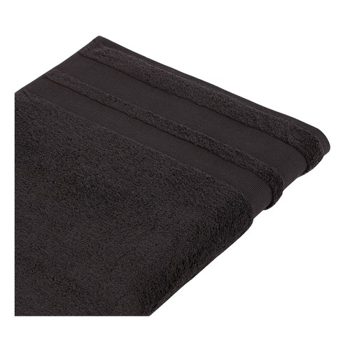 Toalla lisa de ducha negra, 650g/m² de densidad, ACTUEL.