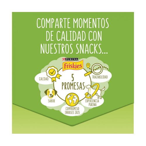 FRISKIES Snacks para perros con aroma a bacon 120 g.