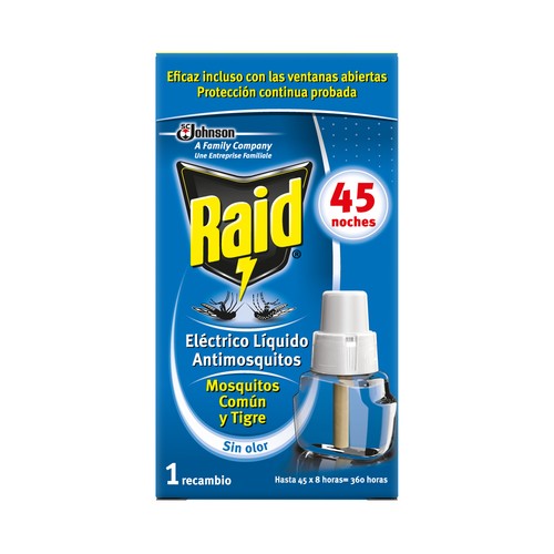 RAID Recambio eléctrico antimosquitos 27 ml
