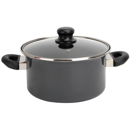 Cacerola acero esmaltado 24cm con tapa. ACTUEL