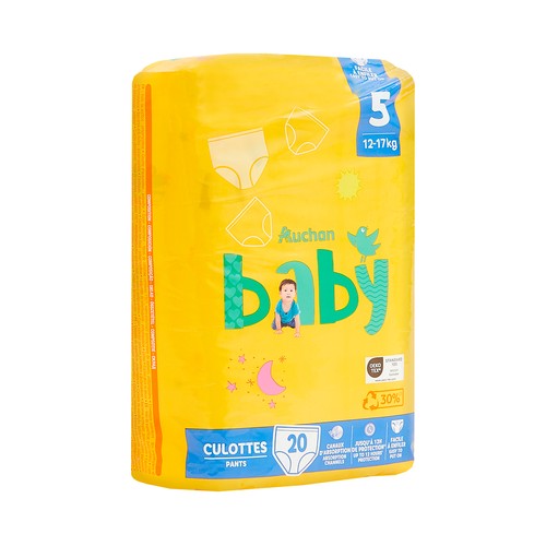 PRODUCTO ALCAMPO Baby Pants (braguitas) de aprendizaje talla 5 (12-17 kg) 20 uds.