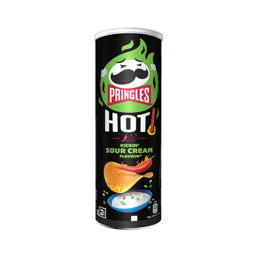 PRINGLES Flame Patatas con forma de teja y sabor sour cream , 160 g.