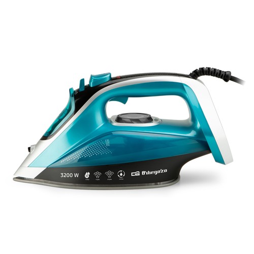 Plancha de vapor ORBEGOZO PLA 3200, suela cerámica, potencia 3200W.