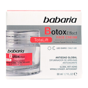 Imagen de BABARIA Botox effect Crema de uso diario antiedad para pieles maduras 50 ml.