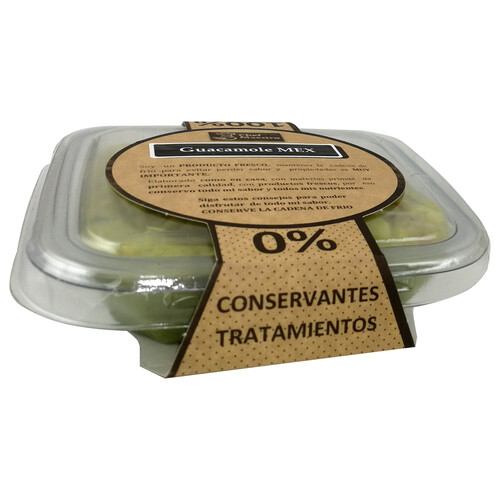 CHEF MAESTRO Tarrina de guacamole fresco, sin conservantes ni tratamientos CHEF MAESTRO 220 g.