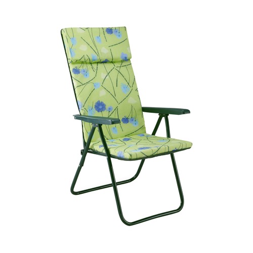 Tumbona plegable de acero con 5 posiciones, EREDU.