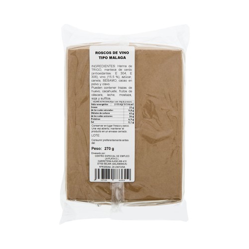 DULCES LA PLATA Rosco de vino tipo Málaga 270 g.