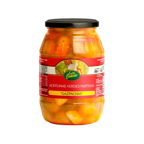 CUATRO CAMINOS Aceituna gazpacha 600 g.