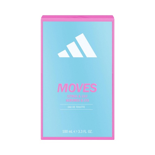 ADIDAS Moves Eau de toilette (agua de colonia) para mujer con aroma cítricos y lirios 100 ml.