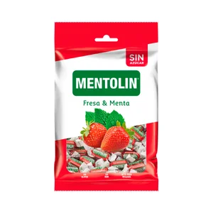 MENTOLIN Caramelos de fresa mentolada 115 g.