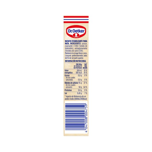 DR. OETKER Preparado de nata para montar Dr. OETKER 30 g.
