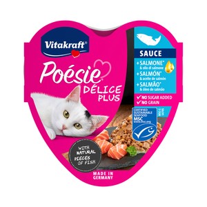 VITAKRAFT Poésie Alimentación húmeda para gatos con sabor a salmón  85 g.