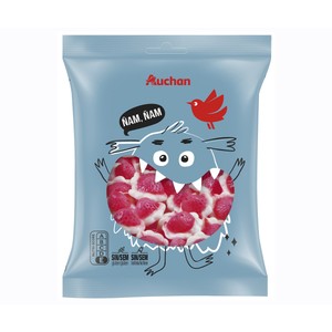 PRODUCTO ALCAMPO Golosinas de fresas rellenas 200 g.