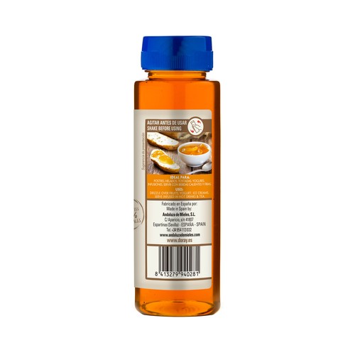 DORAY Fruit Honey Specialty Miel con zumo de melocoton 350 g.