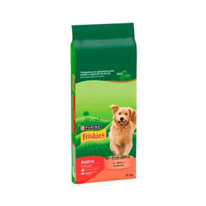 FRISKIES Comida para perros adultos a base de carne buey 15 kg.