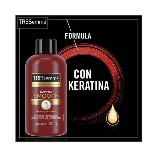 TRESEMMÉ Champú con Keratina hidrolizada, para cabello encrespado o dañado 100 ml.