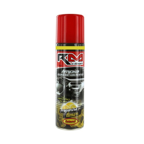 Limpiador de salpicaderos de 650 mililitros con acabado brillante y fresco olor a limón RM CLEAN.