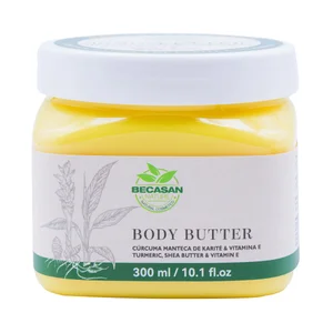 BECASAN NATURE Crema corporal hidratante con cúrcuma, manteca de karité y vitamina E 300 ml.