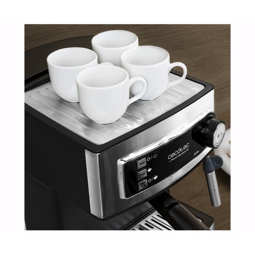 Cafetera expreso CECOTEC Power Espresso, 2 tazas, 850W, thermoblock, 1,5L depósito de agua