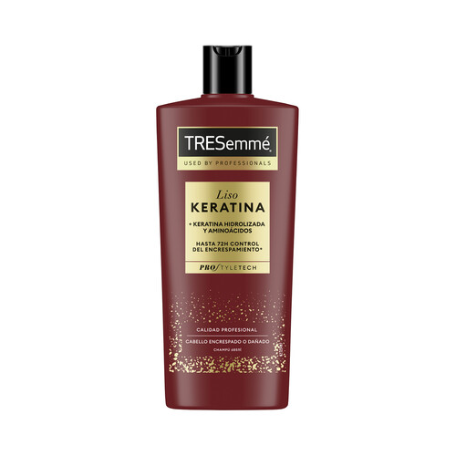 TRESEMMÉ Liso keratina Champú con keratina y aminoácidos, para cabello encrespado o dañado 685 ml.